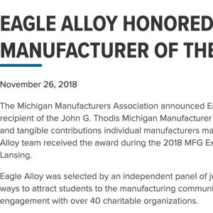 10 Eagle Alloy Honored