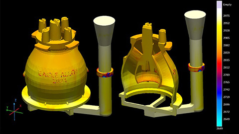 Second step in reverse engineering: creating CAD model and casting simulation