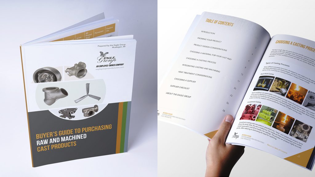Outside and inside covers of the Updated Buyer's Guide to Cast Products